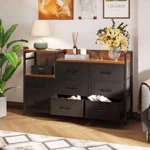 Personnalisable huit compartiments USB prise de courant armoire chambre TV support de rangement pour salon entrave tissu tiroir maison - Product Image 3