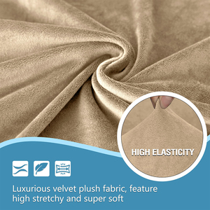 Housse de canapé d'<span class=keywords><strong>angle</strong></span> en velours en forme de L, adaptée aux animaux domestiques, avec sangles antidérapantes, imperméable, résistante aux rayures, extensible, pour enfants, personnalisable - Product Image 2