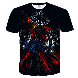 Nuova Collezione: T-shirt da Uomo Oversize con Stampa Digitale 3D, Tessuto in Poliestere Pesante 180 Grammi, Manica Corta, Stile <span class=keywords><strong>Anime</strong></span> - Product Image 4
