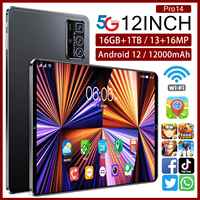 2025 Smart 5G Tablet PC con 16GB de RAM y 256GB de almacenamiento para una experiencia de oficina y entretenimiento de aprendizaje sin problemas
