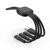 Câble de données de charge multifonctionnel Portable LOGO personnalisé un glisser trois porte-clés USB téléphone ordinateur/caméra Compatible Pd
