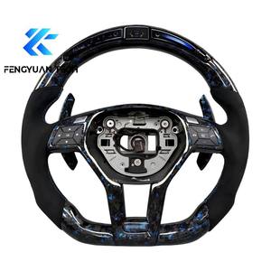 Volante de Fibra de Carbono para Mercedes Benz <span class=keywords><strong>Amg</strong></span> W218 Cla45 W207 S500 W220 <span class=keywords><strong>A180</strong></span> Cls X218 W238 63 C63 Glc E350 W215 C63 C117 C43 - Product Image 5