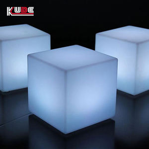 เฟอร์นิเจอร์พลาสติก PE เปลี่ยนสีได้ 16 สี ไฟ LED ตกแต่งเฟอร์นิเจอร์ โคมไฟ LED ทรงลูกบาศก์ เก้าอี้ LED ทรงลูกบาศก์ ไฟ LED ทรงลูกบาศก์สำหรับตกแต่ง - Product Image 4