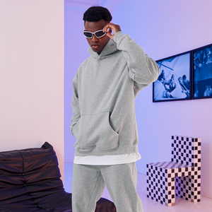 Sweat à capuche en coton épais essentiel pour l'hiver Logo de la marque personnalisé Vêtements de rue pour hommes Sweats à capuche surdimensionnés - Product Image 5