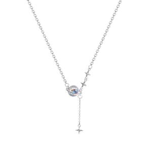 Conception avancée sens femme collier <span class=keywords><strong>planète</strong></span> quatre Mang étoile avec chaîne de clavicule de luxe légèrement petits accessoires de diamant - Product Image 1