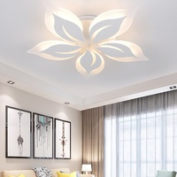 Plafonnier LED moderne en fer et acrylique avec télécommande/application, intensité réglable pour salon, chambre, restaurant 2026