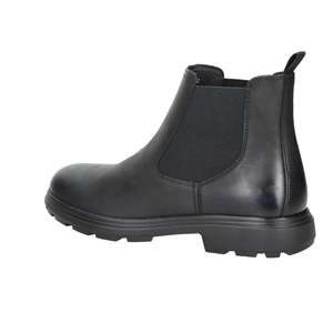 Bottes mi-mollet pour homme Geox U56LZA 000FF en cuir noir imperméable pour l'extérieur - Product Image 3