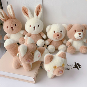 Porte-clés mignon en coton en peluche thé au lait lapin sac pendentif créatif <span class=keywords><strong>ours</strong></span> et lapin Animal mignon en peluche lapin porte-clés - Product Image 5