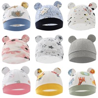 Gorro con Capucha Doble para Bebés Recién Nacidos, Estilo Europeo y Americano, de Algodón, Cortavientos, 8922046