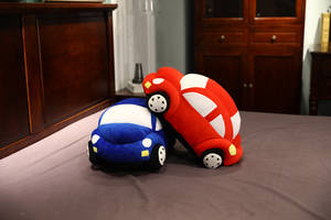 Kualitas tinggi kustom mobil balap lembut mode mainan mewah lucu penjualan laris ODM/OEM dengan isian kapas PP - Product Image 6