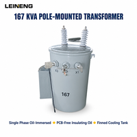 Transformateur monophasé monté sur poteau LEINENG pour l'électrification rurale 25-167 kVA 12,47 kV 13,2 kV 120/240 V refroidi à l'huile