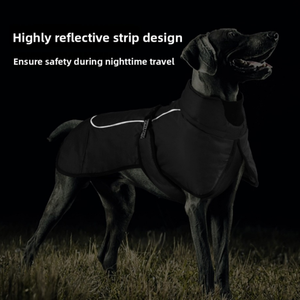 반사 기능이 있는 고급 야외용 겨울용 대형 피트불 강아지 의류 애완동물 옷 재킷 코트 도매 - Product Image 2