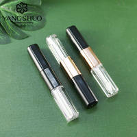Tube de brillant à lèvres carré double face 1,5 ml, contenant de brillant à lèvres, tube de gloss à lèvres double embout, emballage cosmétique personnalisé, flacon vide