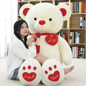 Super morbido gigante orsacchiotto in pelle di <span class=keywords><strong>peluche</strong></span> giocattoli di <span class=keywords><strong>peluche</strong></span> marrone rosa bianco gigante orsacchiotto PP in cotone ricamato Super economico casa 3 anni ODM - Product Image 5