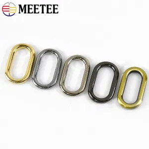 Meetee BF365 25/32mm tas Oval cincin aksesoris perangkat keras sabuk angkat cincin penghubung Oval logam O cincin