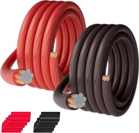 Câble d'alimentation audio pour voiture en cuivre OFC haute tension 300V, calibre épais 0/1/2 AWG, avec isolation en PVC pour amplificateurs et systèmes de subwoofers automobiles