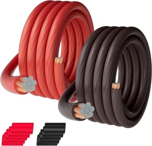 Câble d'alimentation audio pour voiture en cuivre OFC haute tension 300V, calibre épais 0/1/2 AWG, avec isolation en PVC pour amplificateurs et systèmes de subwoofers automobiles - Product Image 1