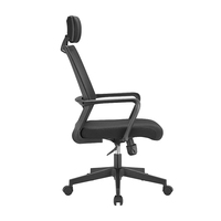 Chaise de bureau moderne inclinable en maille, chaise de bureau ergonomique à dossier haut en maille réglable pour la maison et le bureau