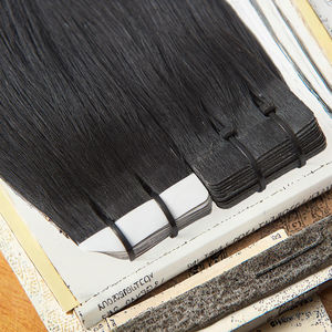 Extensions de cheveux à bandes adhésives en cheveux vierges indiens doublement tirés, qualité supérieure, cheveux humains lisses, pour améliorer la beauté - Product Image 3