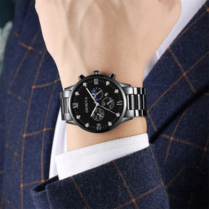 Orologio da Polso da <span class=keywords><strong>Uomo</strong></span> alla Moda con Cinturino in Acciaio, Orologio Casual Semplice, Bracciale a Forma di Timone, Set di Orologi al Quarzo per <span class=keywords><strong>Uomo</strong></span>, <span class=keywords><strong>Regalo</strong></span> di Gioielleria - Product Image 3