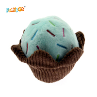Jouet en peluche pour animal de compagnie, bande dessinée, conception de Cupcake, peluche douce, chien couineur, vente en gros