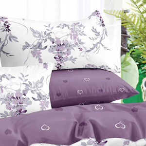 Juego de Ropa de Cama de Poliéster con Estampado Floral de Glicinia Morada, Disponible en Polonia, para Envío Directo en la UE, Juego de 3 Piezas - Product Image 3