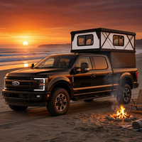 Camper de camionnette léger en aluminium alvéolé sur mesure avec parois rigides pour les voyages tout-terrain et le camping en expédition