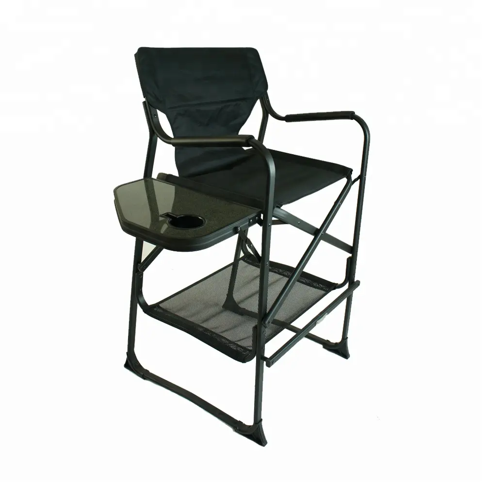 Offre Spéciale onwaysports aluminium maquillage chaise de salon grand directeur chaise avec table d'appoint