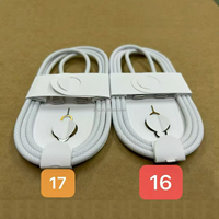 Câble USB-C tressé en nylon durable 60W PD à charge rapide de 3 pieds avec outil d'éjection de carte SIM, argent/orange