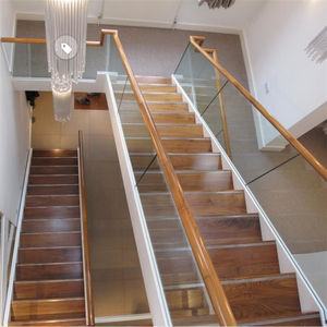 <span class=keywords><strong>Escalier</strong></span> en fer forgé avec design en forme de U et <span class=keywords><strong>marches</strong></span> en marbre, avec éclairage LED - Product Image 3