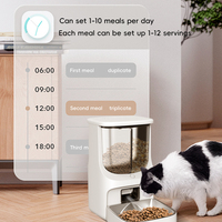 Dispensador de Comida para Mascotas 2 en 1 Ecológico de Plástico, Control Remoto por Aplicación Tuya, Comedero Automático de 6L para Perros y Gatos, Comida Seca, WiFi Inteligente