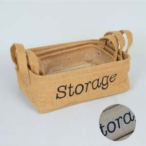 Eco-Friendly Customized Round Large Volume Towel Jute Storage Basket Extra Large Wholesales Jute Storage Storage Basket