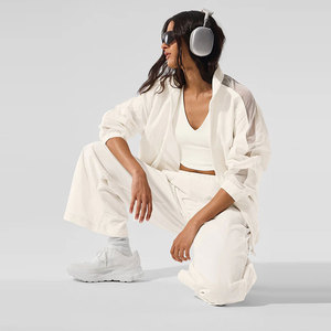 <span class=keywords><strong>Giacca</strong></span> Primaverile da Donna Bestex Personalizzabile con Zip Completa, Design in Rete Bianca, Abbigliamento Sportivo Leggero, Giacche Activewear per Donne 2025 - Product Image 4