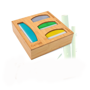 Manufacturers wholesale high-quality sandwich ziplock bag storage box bamboo ziplock bag storage box