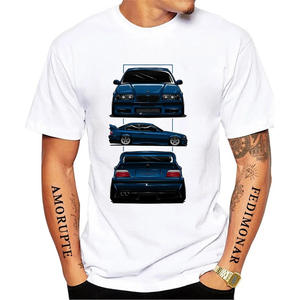 เสื้อยืดผู้ชายพิมพ์ลายรถยนต์ E30 ผ้าฝ้ายระบายอากาศได้ดีสำหรับฤดูร้อน - Product Image 2