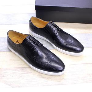 Chaussures pour hommes-Chaussures en cuir décontractées haut de gamme-Chaussures pour hommes faites à la main de style britannique classique-Couleur marron-À la mode - Product Image 5