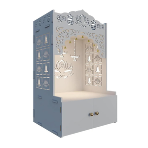 El sanatları beyaz kabin özelleştirilmiş boyutu Pooja Mandir ahşap ev Mandir tapınak - Product Image 5