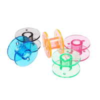 Bobine en plastique transparente colorée avec mallette de rangement pour machine à coudre, outil d'artisanat, 25 pièces