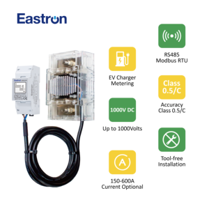 Eastron-Medidor de energía de CC inteligente, medidor de carga EV de 1000V CC, RS485, Modbus, bidireccional - Product Image 2