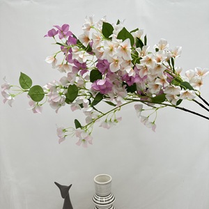 Longues branches de fleurs artificielles en soie Bougainvillea imprimées en 3D pour décorations de mariage, accessoires d'allée et arrangements floraux - Product Image 2