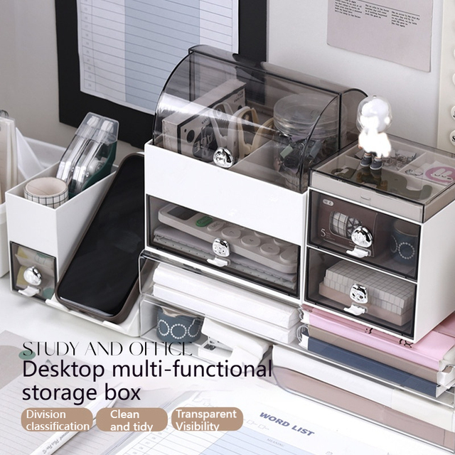 Customizable Modular Desktop Organizer Set Premium ABS/Clear Acrylic Eco-Friendly Modern Minimalist Multiple Colors Storage