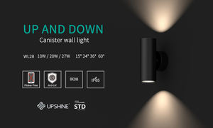 Applique murale LED avec double trou de câblage, corps de lampe en aluminium, installation facile, éclairage haut et bas, IP65, jardin - Product Image 6