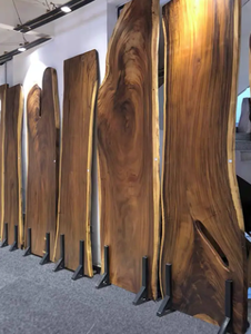 Plus de design en vente de qualité supérieure Design unique Forme naturelle Dessus de table Chêne Noyer Bois massif <span class=keywords><strong>Live</strong></span> <span class=keywords><strong>Edge</strong></span> Table à manger Dalle de bois - Product Image 3