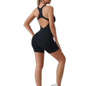 Seamless Women's Fashionable And Sexy Sports Backless Camisole Jumpsuit