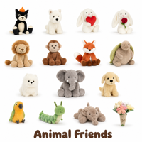 Schattige Pluche Speelgoed Zachte Knuffels Dieren Poppen Draak Beer Konijn Pluche Groothandel Promotionele Cadeaus voor Kinderen Bedrijfs Evenementen