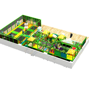Équipement de terrain de jeu intérieur sur le thème de la jungle, tunnel en alliage et plastique, ensemble de toboggans pour enfants, piscine à balles, jeux souples - Product Image 5
