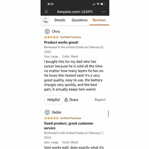 XXL formato gilet leggero riscaldato per gli uomini include pacco batteria per uso esterno - Product Image 1