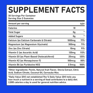 Gomitas de Calcio, Magnesio y Zinc al por Mayor de Fábrica, Vitaminas C, D3, K2 y B6, Mejoran la Absorción de Calcio, Apoyo Energético, Refuerzo Inmunológico - Product Image 2