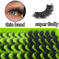 Venta al por Mayor de 36 Pares de Pestañas Postizas de Visón Efecto Ojo de Gato, 10mm/20mm, Grosor Mixto, Caja para Pestañas en Tira Voluminosas y Ligeras con Efecto 3D