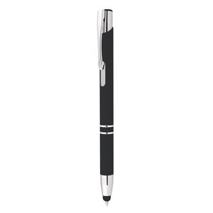 Stylo bille sport personnalisable en métal, pointe 1,0 mm, corps en aluminium recouvert de caoutchouc, style mignon, couleur orange, idéal pour les cadeaux - Product Image 1